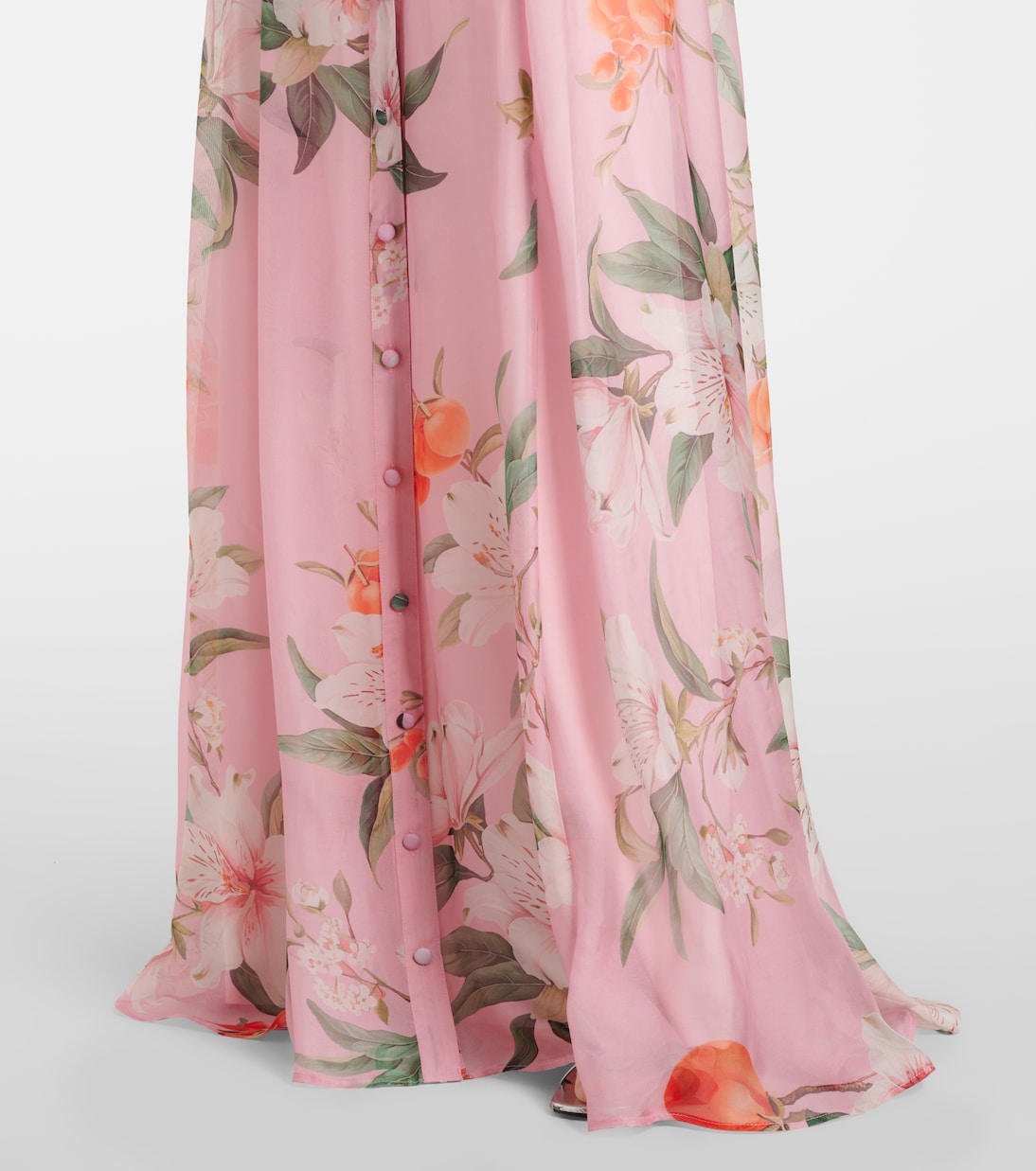 Abito lungo Lilith in chiffon | Leo Lin