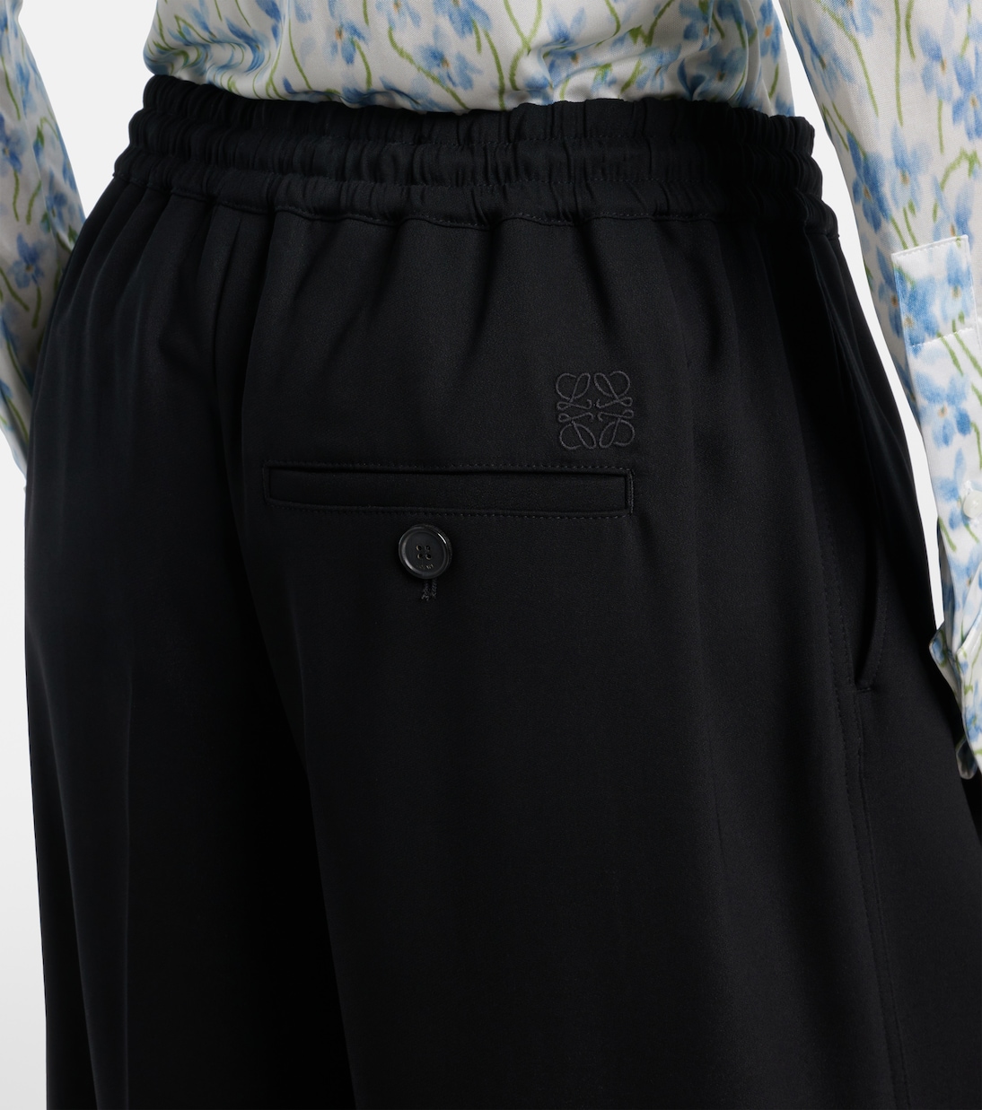 Pantalon ample raccourci en cady | Loewe