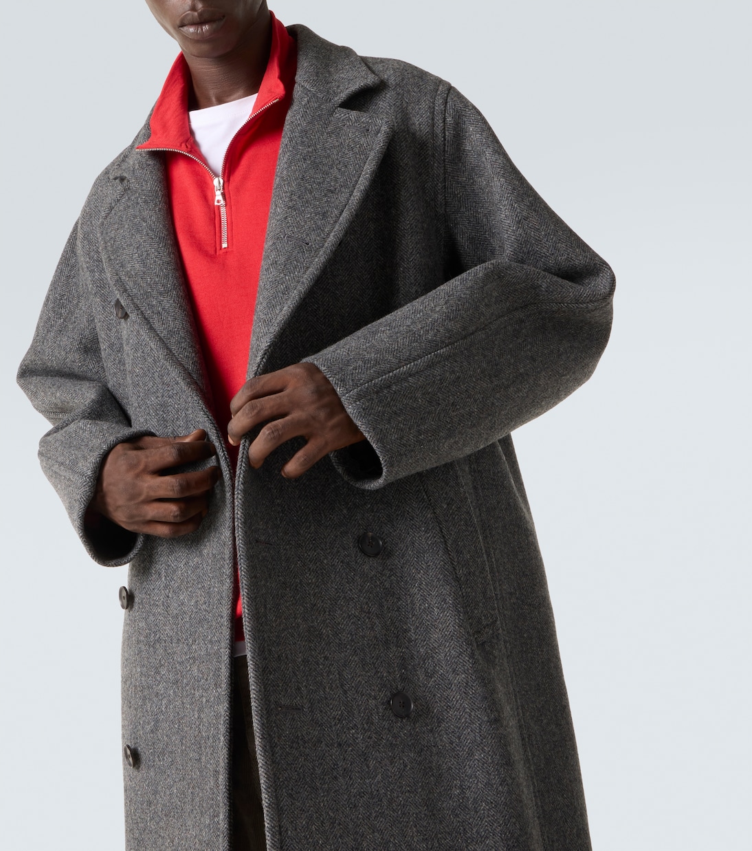 Double-breasted wool coat | Auralee