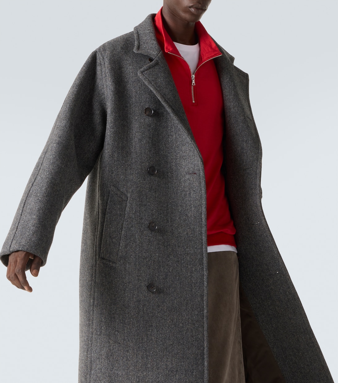 Double-breasted wool coat | Auralee