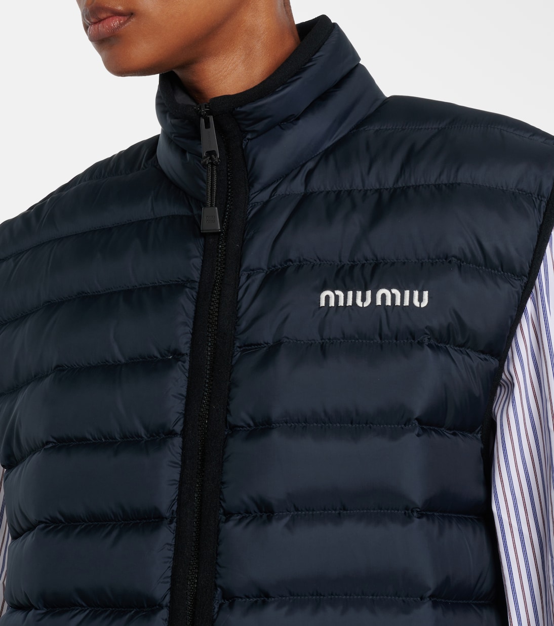 Paneled down vest | Miu Miu