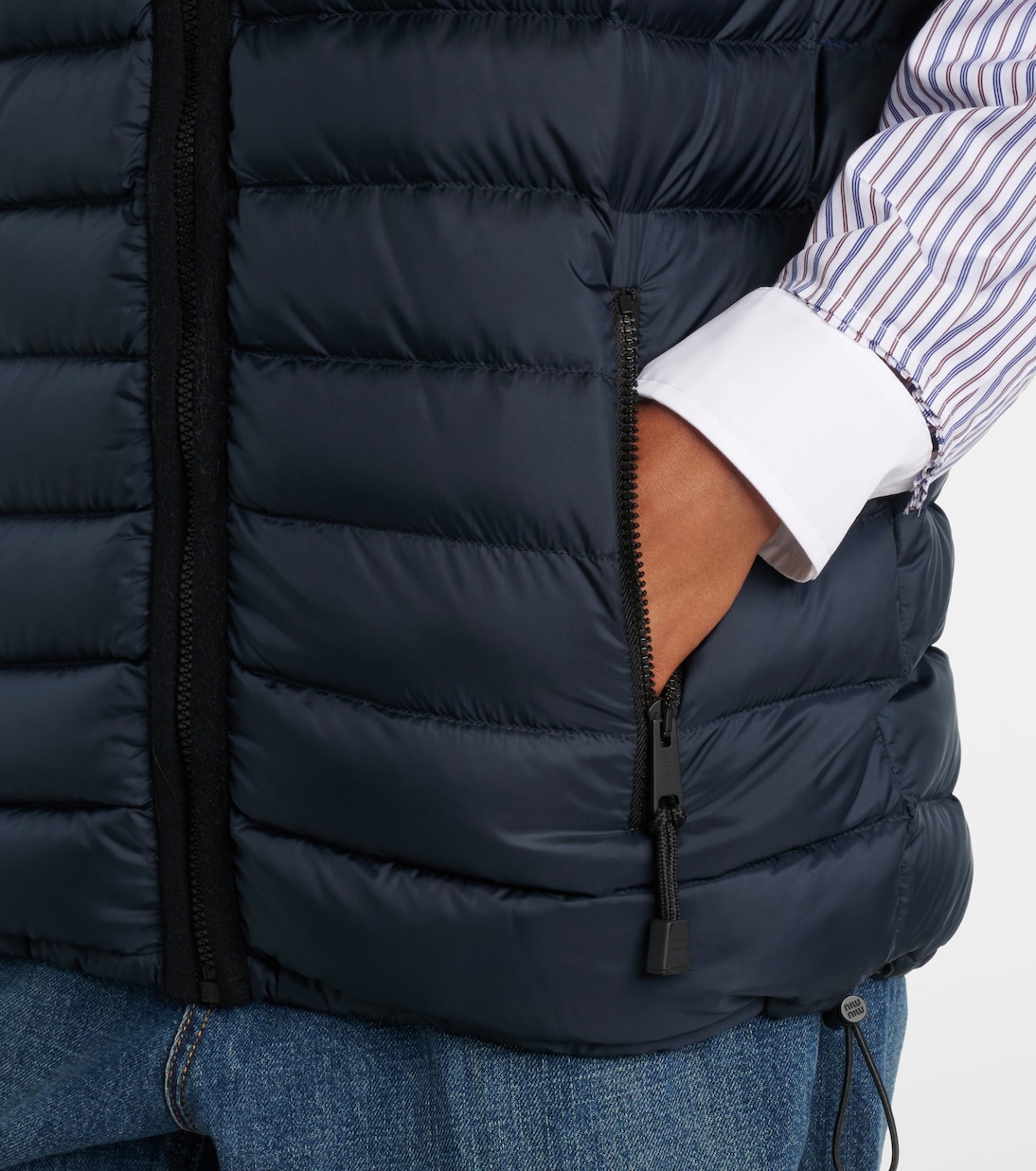 Paneled down vest | Miu Miu
