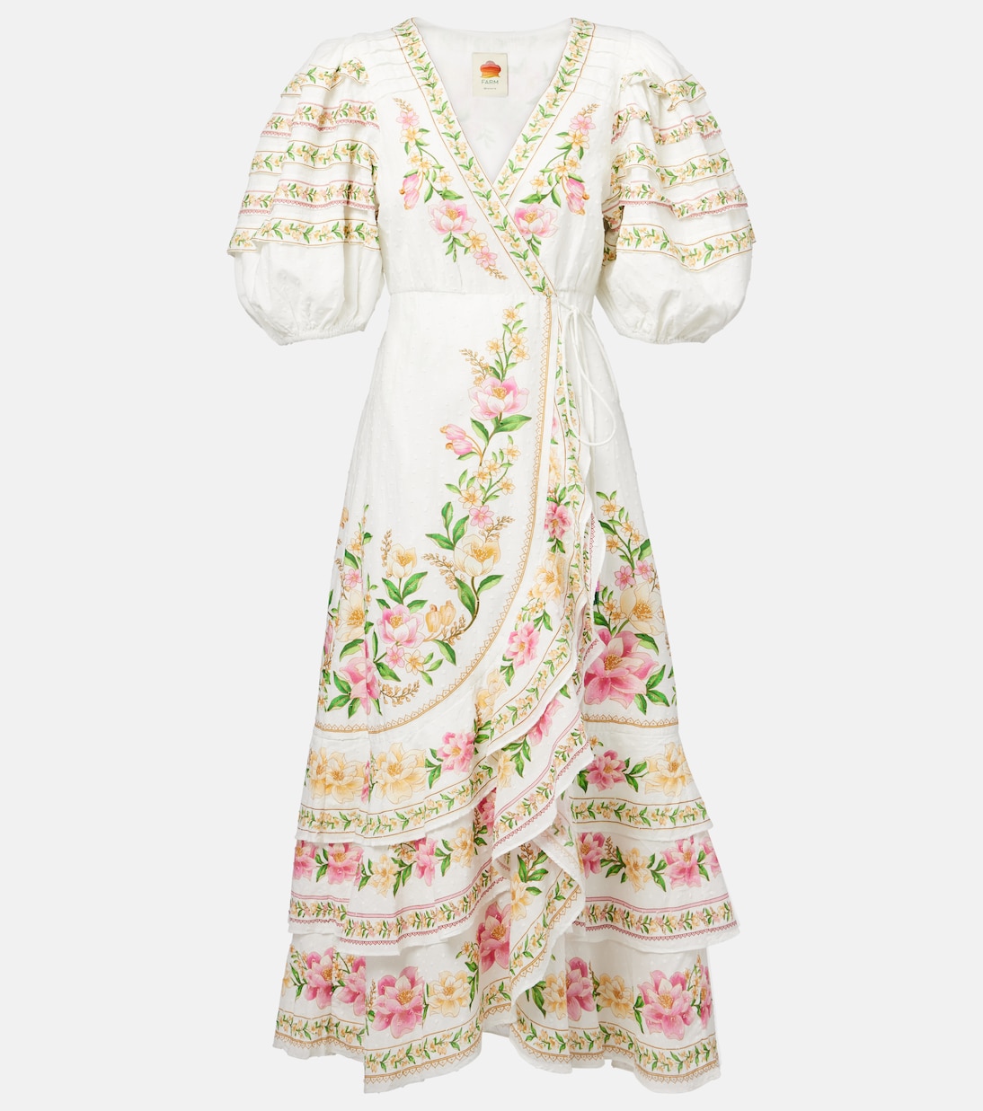 Robe portefeuille en coton à fleurs | Farm Rio