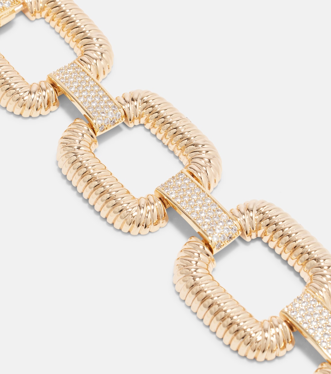 Knocker crystal-embellished bracelet | Self-Portrait