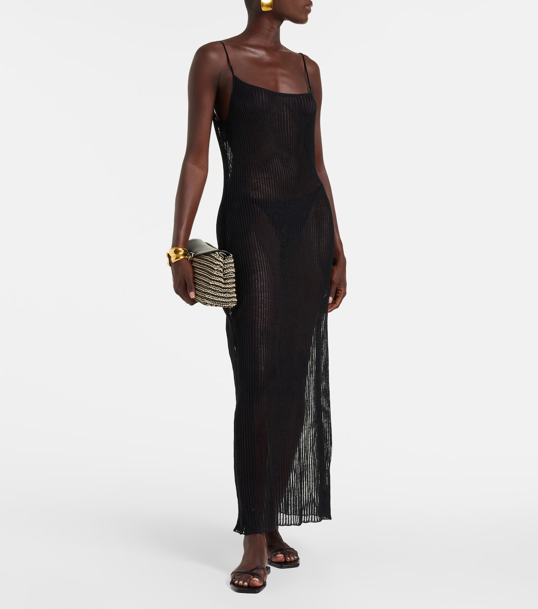 Abito lungo Sienna in lino  | The Frankie Shop