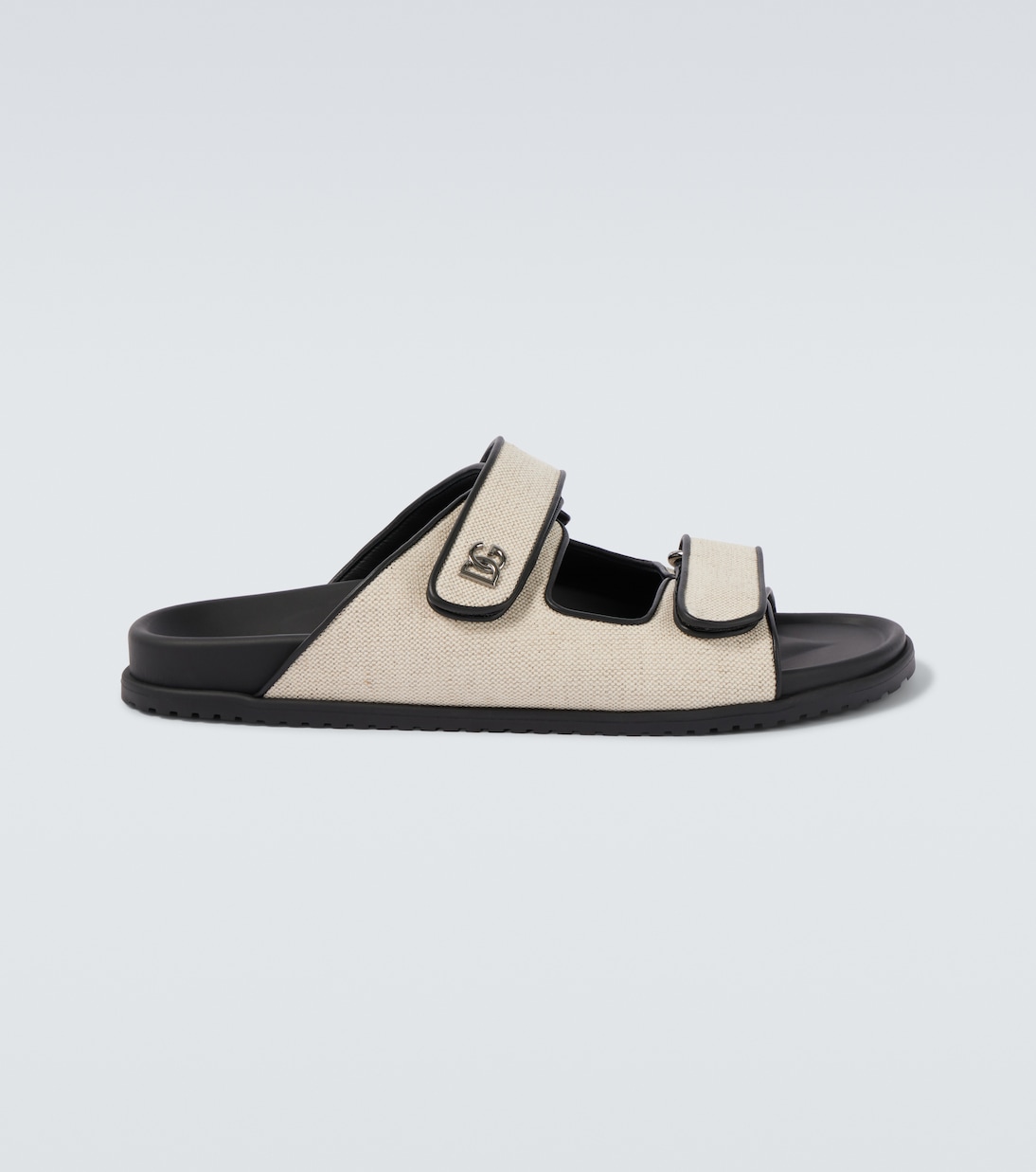 Sandalias DG de lona con piel | Dolce&Gabbana