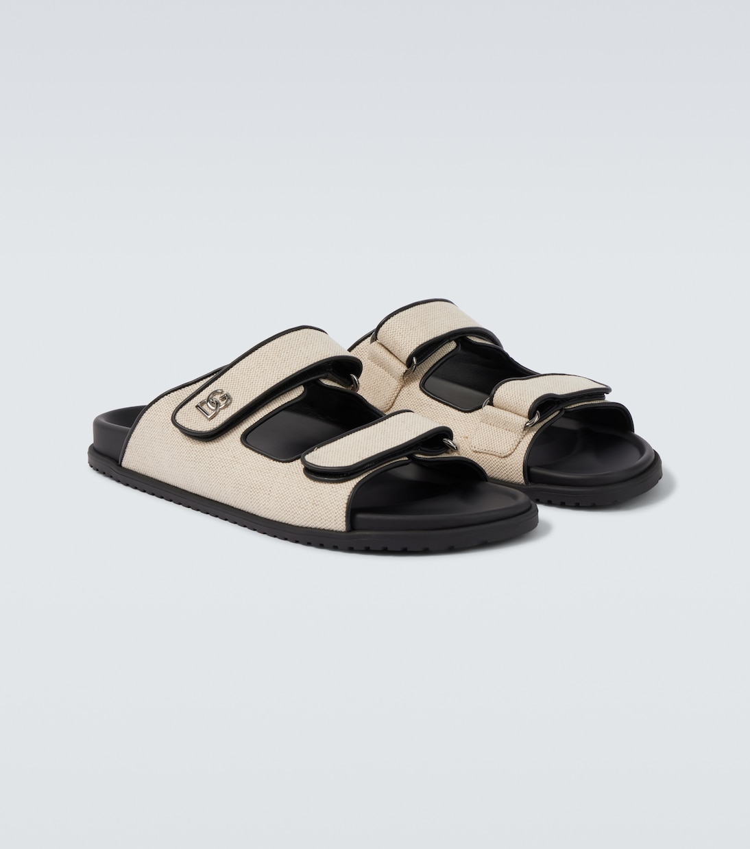Sandalias DG de lona con piel | Dolce&Gabbana