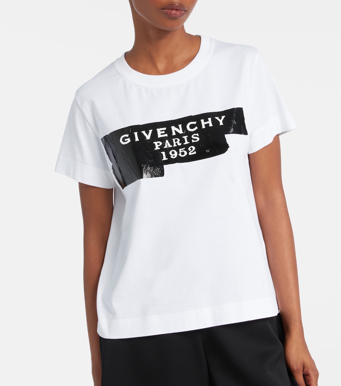 Distressed printed cotton jersey T-shirt | Givenchy