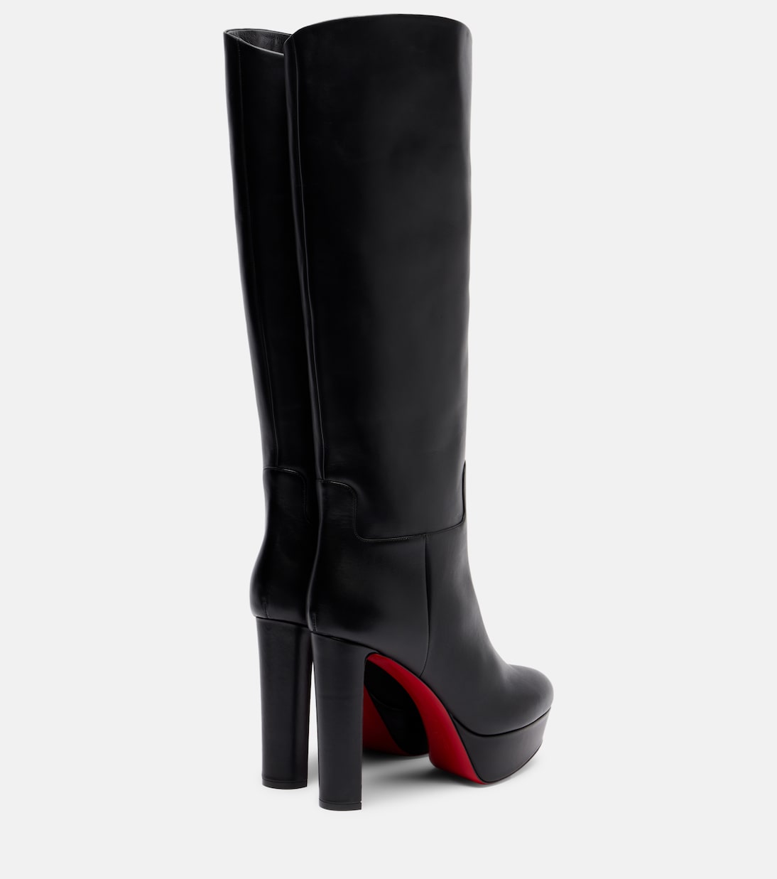 بوت للركبة بلاتفورم من الجلد Loo 130 | Christian Louboutin