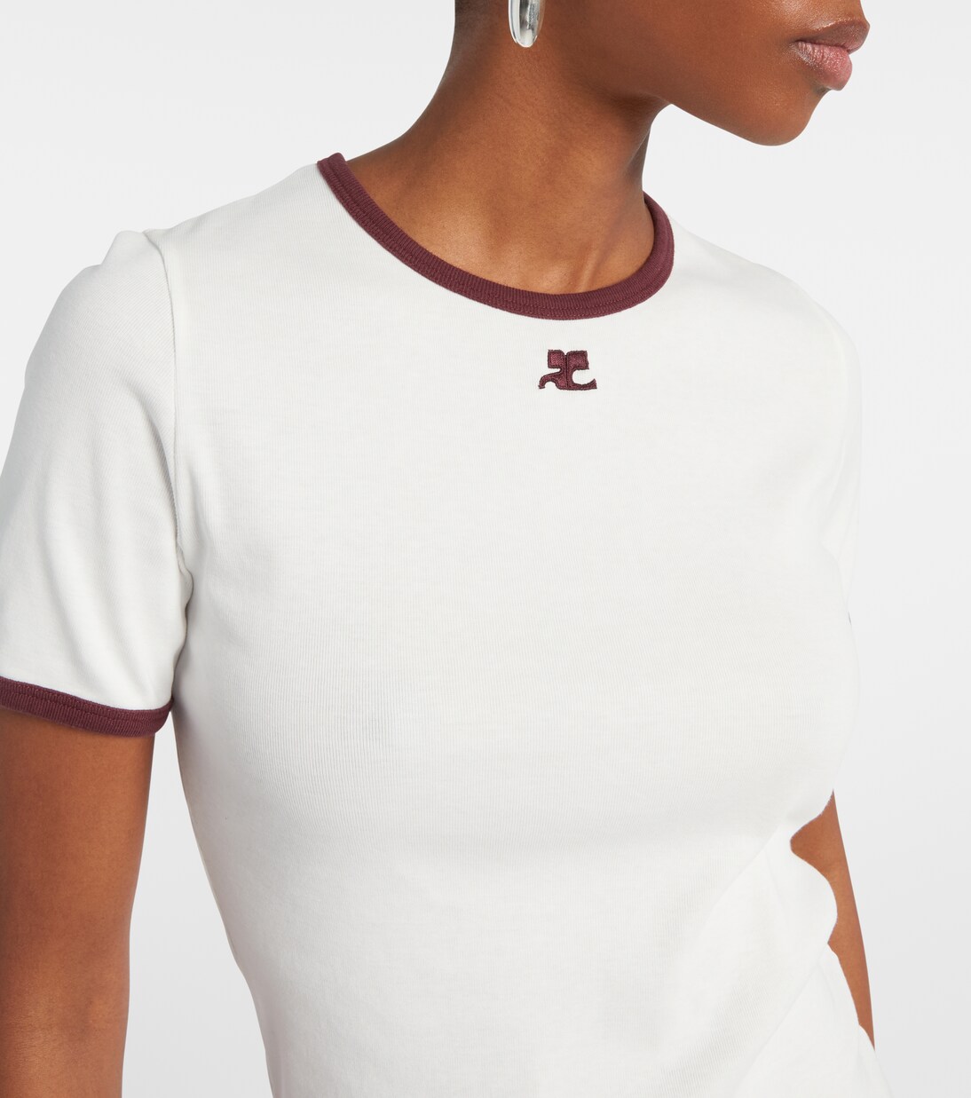 Signature logo cotton T-shirt | Courrèges
