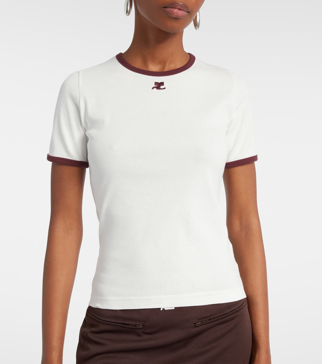 Signature logo cotton T-shirt | Courrèges