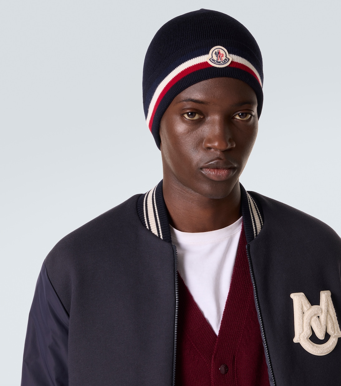 Bonnet en laine vierge à logo | Moncler