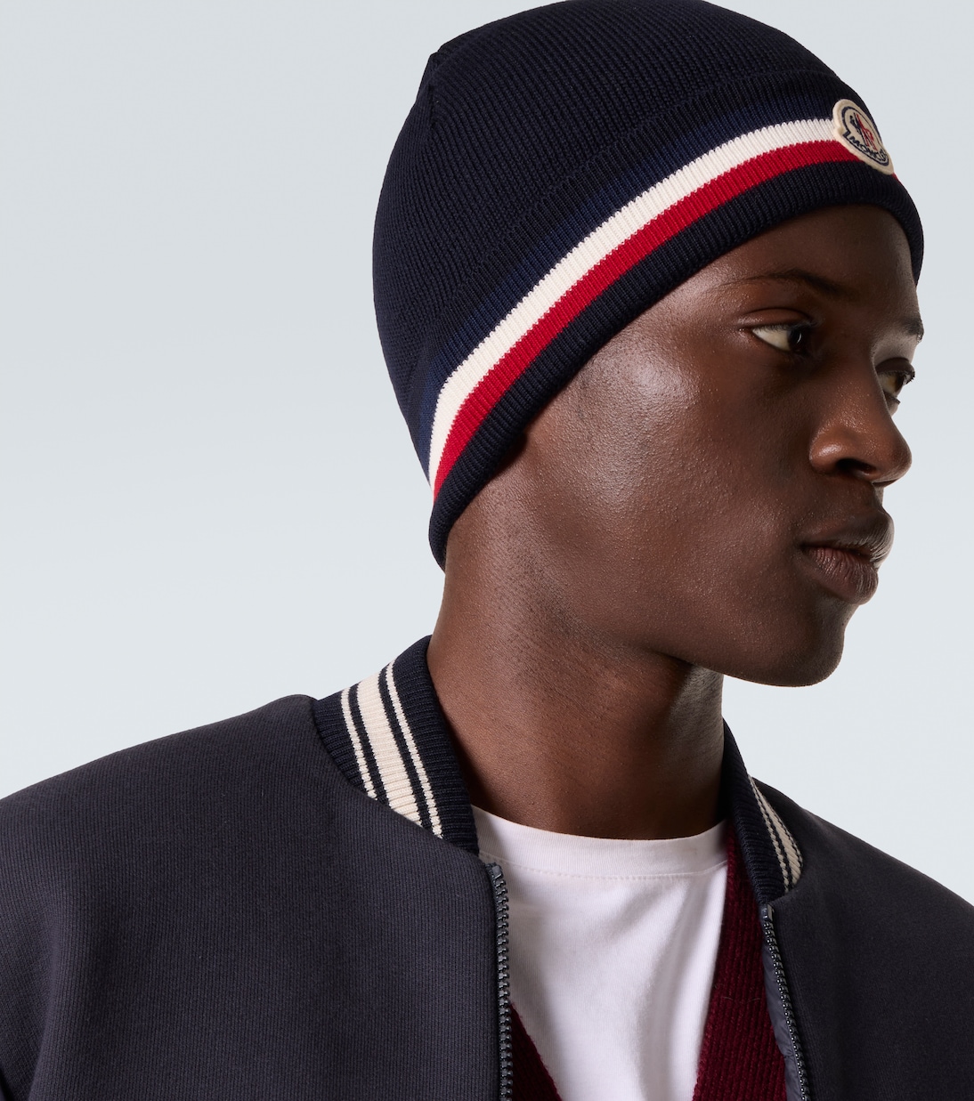 Bonnet en laine vierge à logo | Moncler