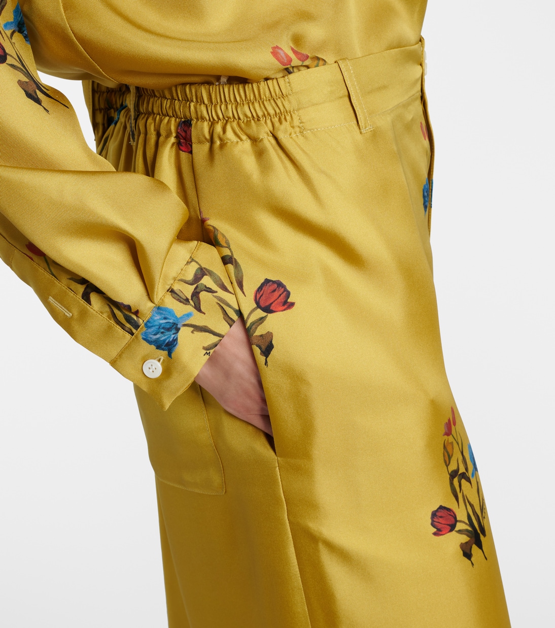 Weite Hose aus Seidensatin | Marni