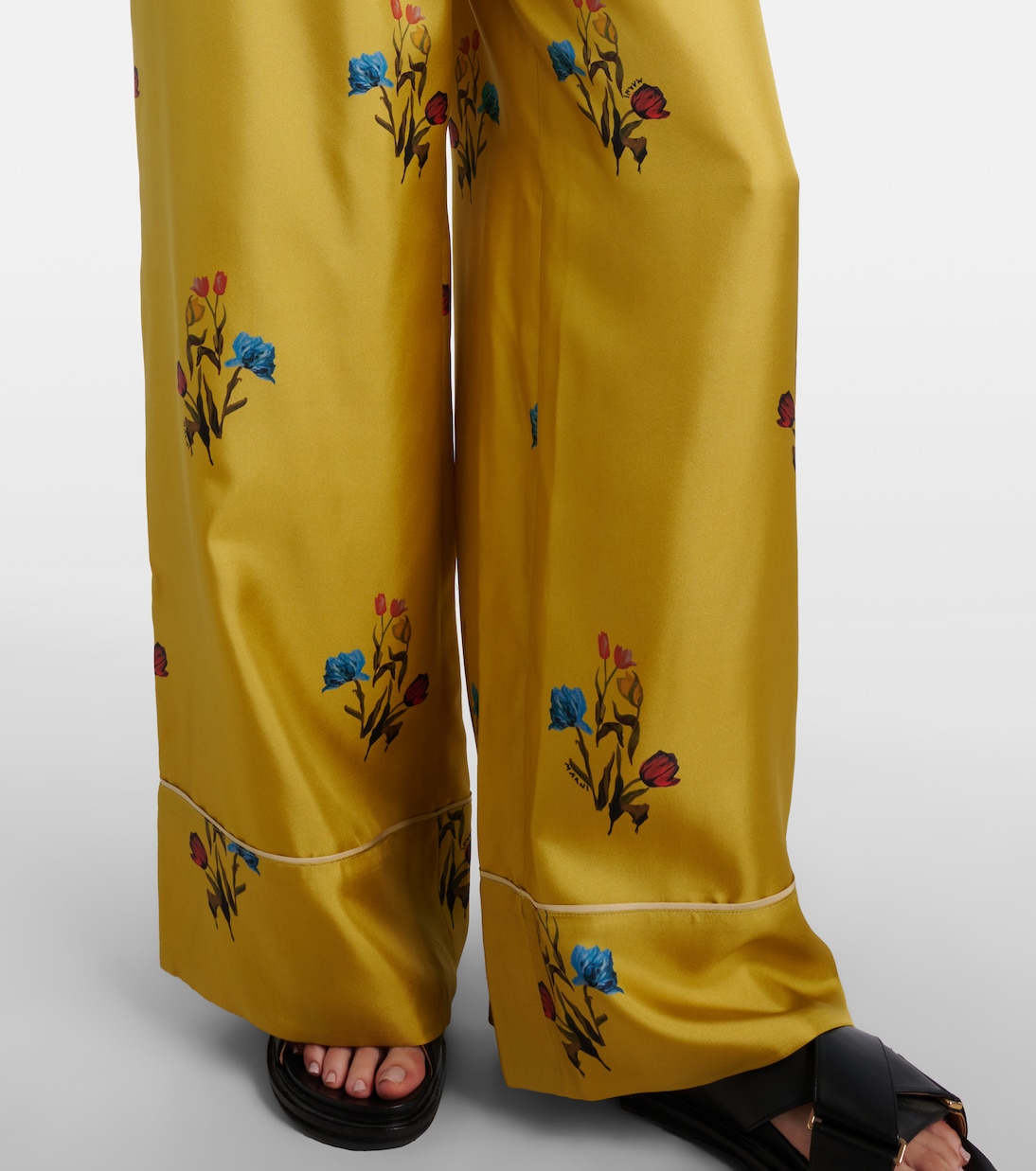 Weite Hose aus Seidensatin | Marni