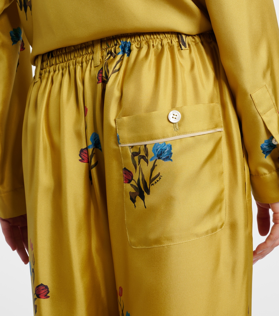 Weite Hose aus Seidensatin | Marni