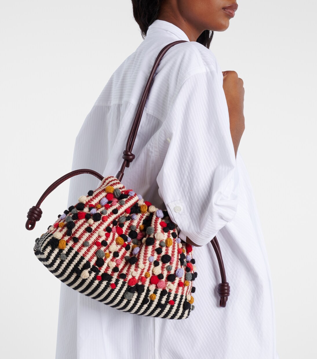 Flamenco Medium knitted clutch | Loewe