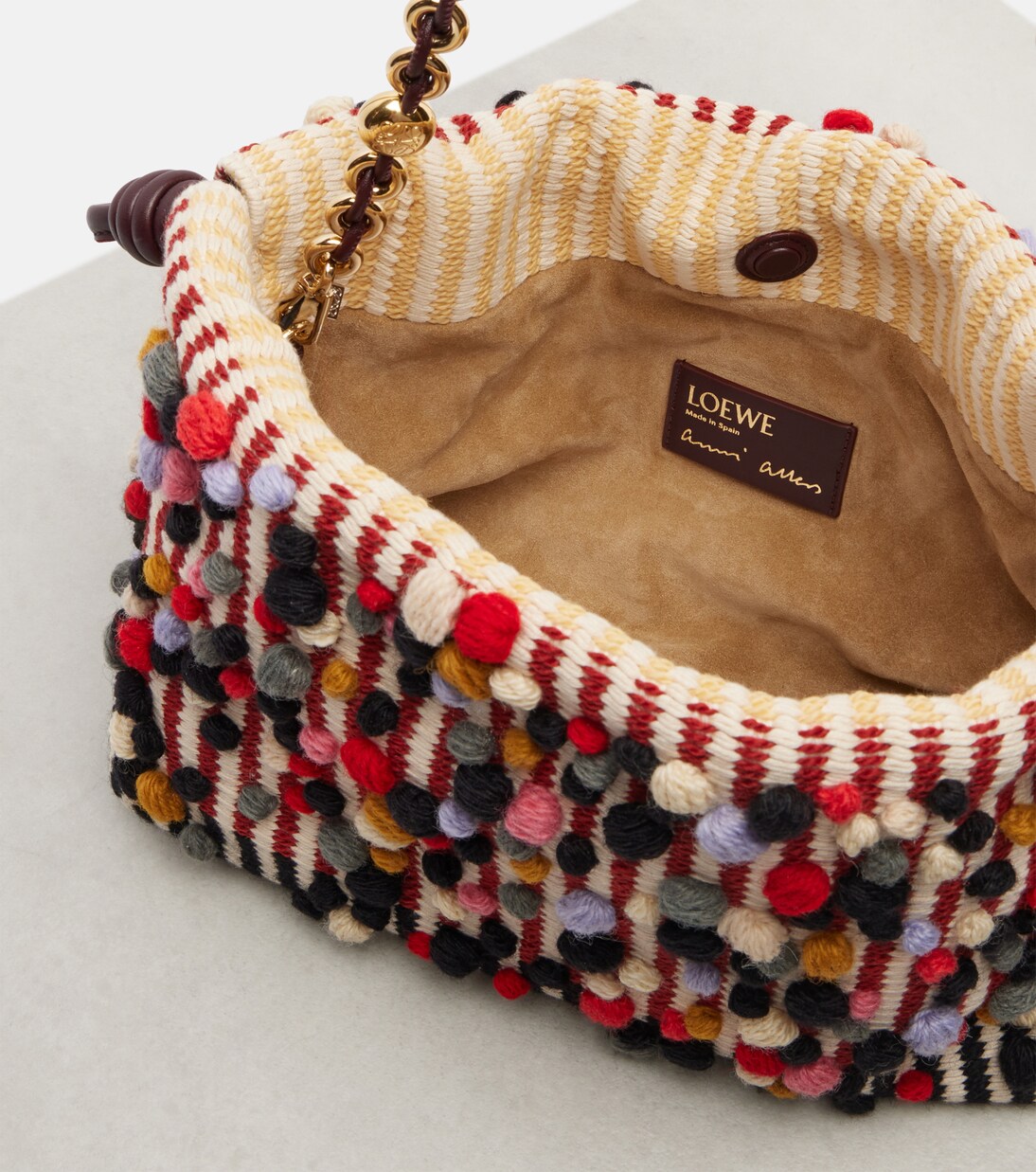 Flamenco Medium knitted clutch | Loewe