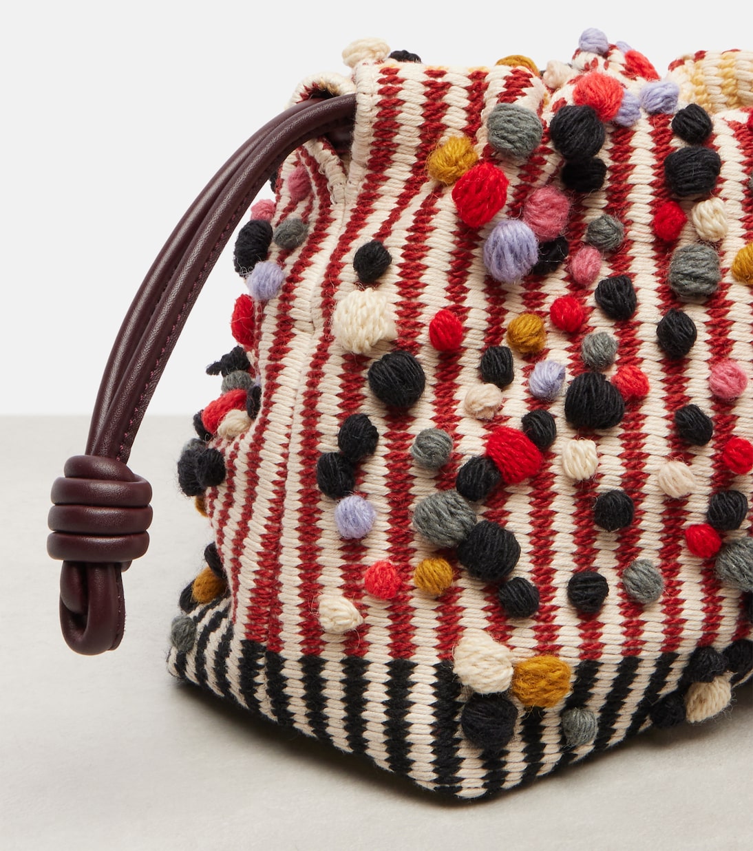 Flamenco Medium knitted clutch | Loewe
