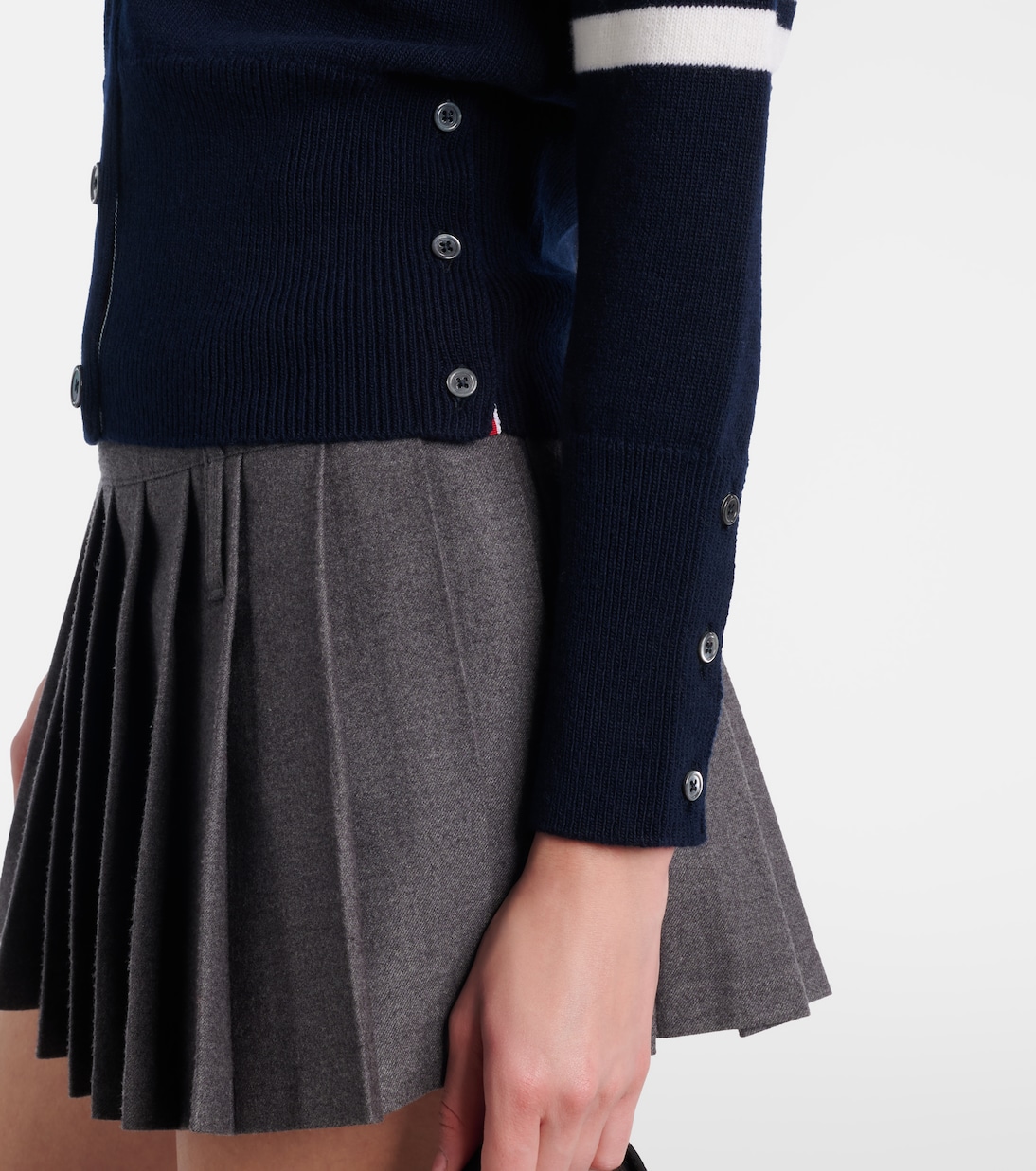 4-Bar intarsia virgin wool cardigan | Thom Browne