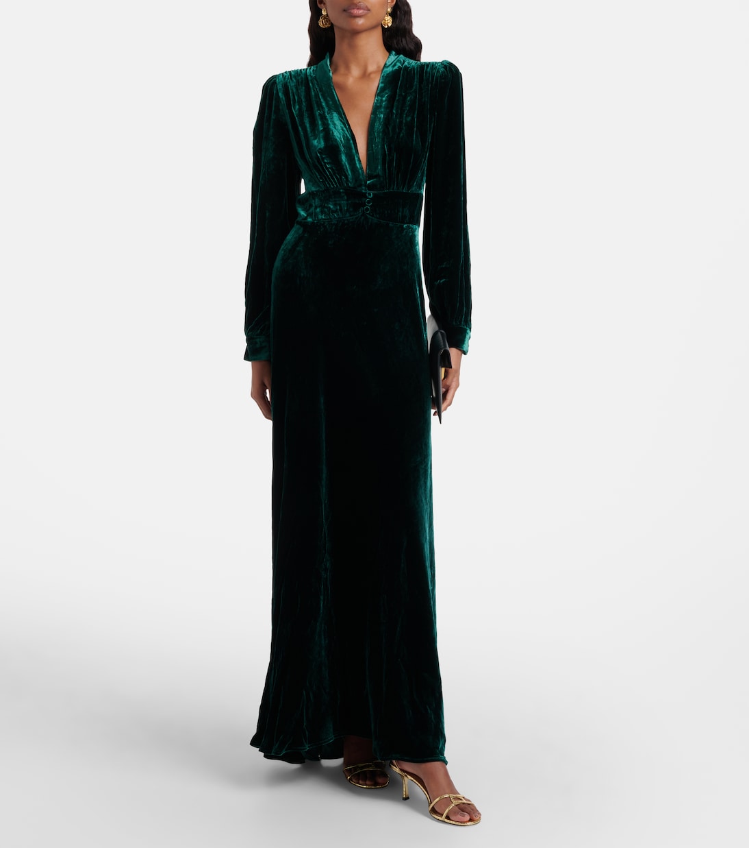 Vestido de fiesta Emory de terciopelo | Rixo