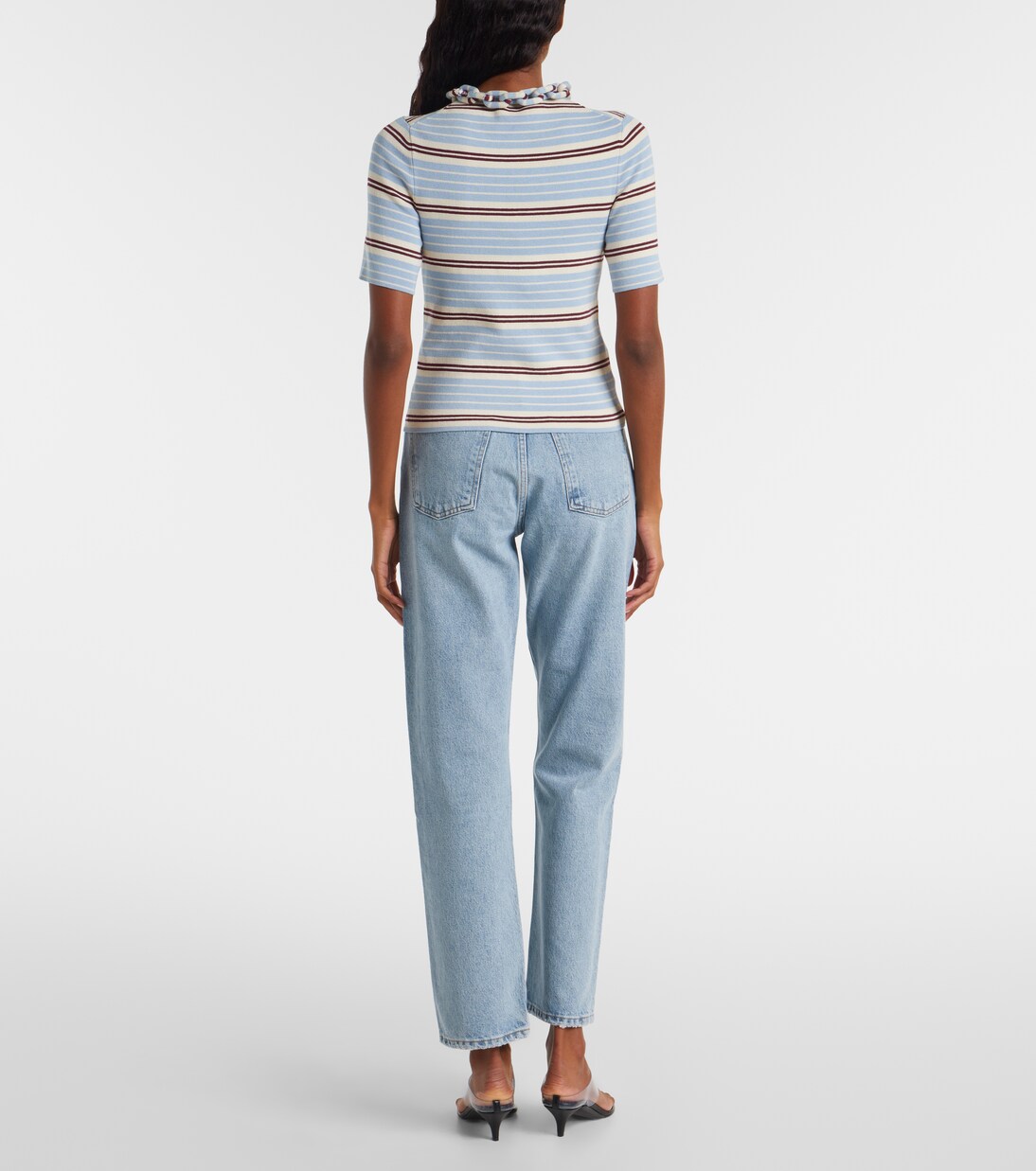 Chain-detail silk and cotton-blend top | Rabanne