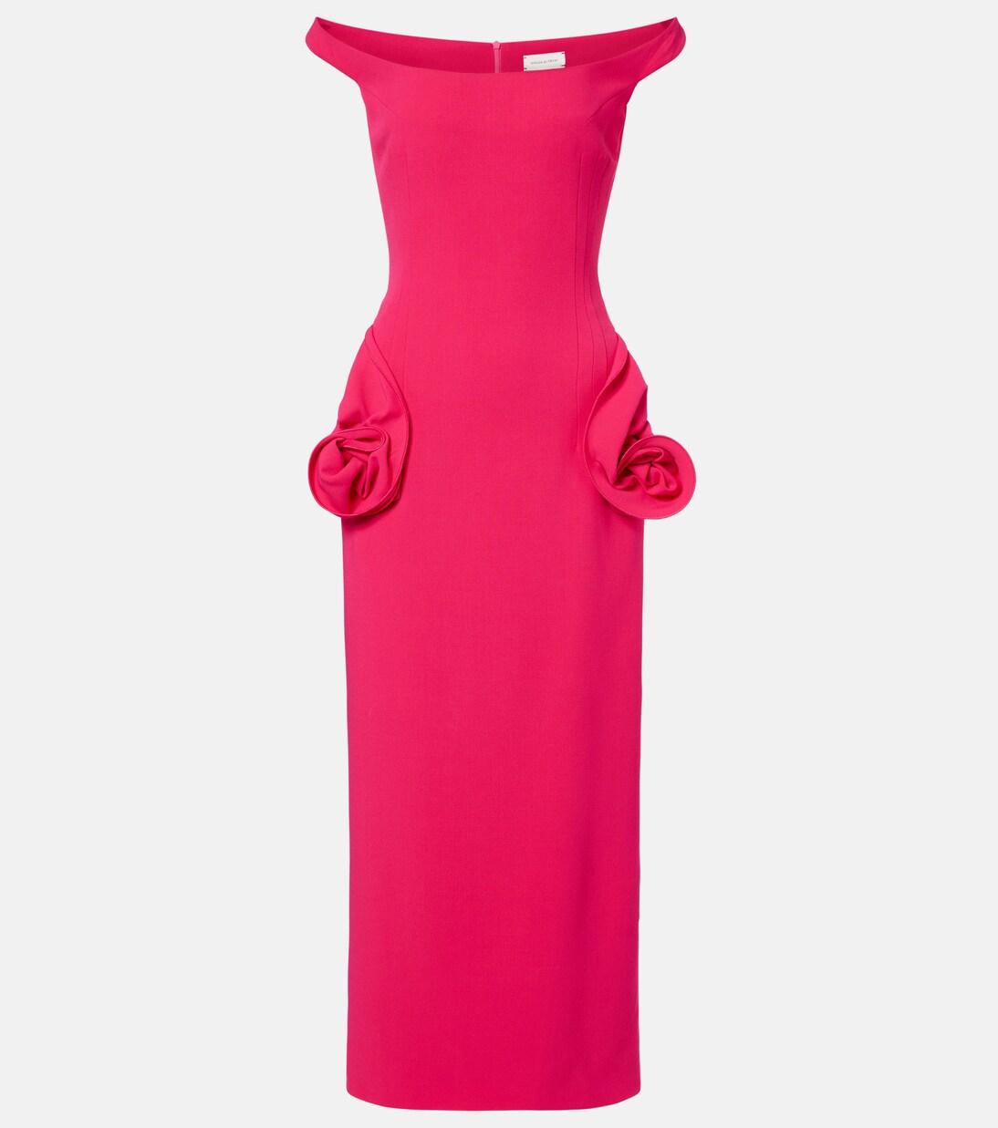 Floral-appliqué off-shoulder cocktail dress | Magda Butrym