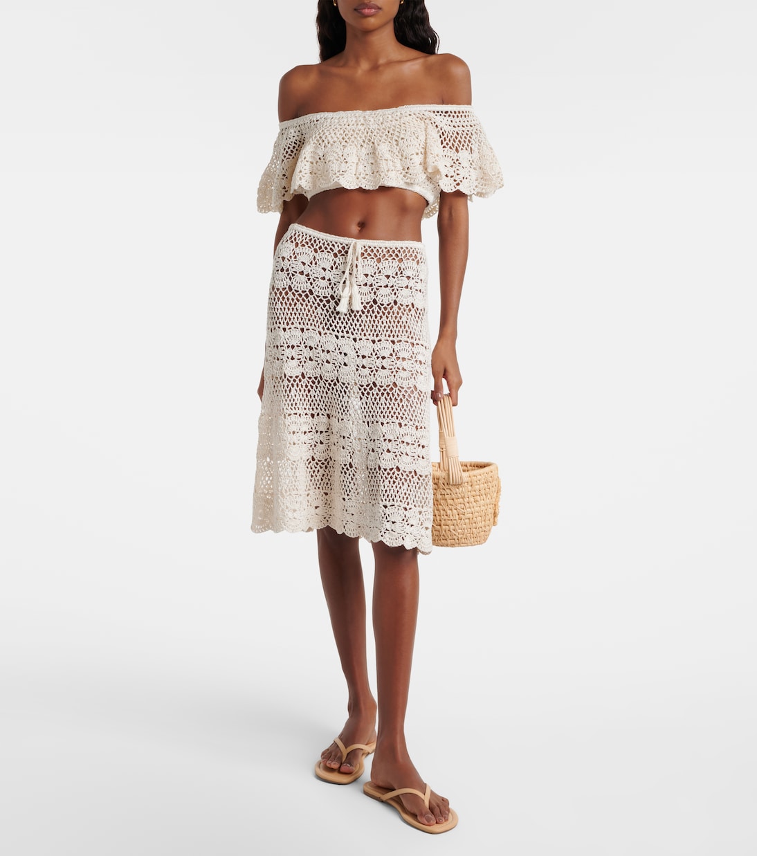 Cropped-Top Filigree aus Häkelstrick | Anna Kosturova