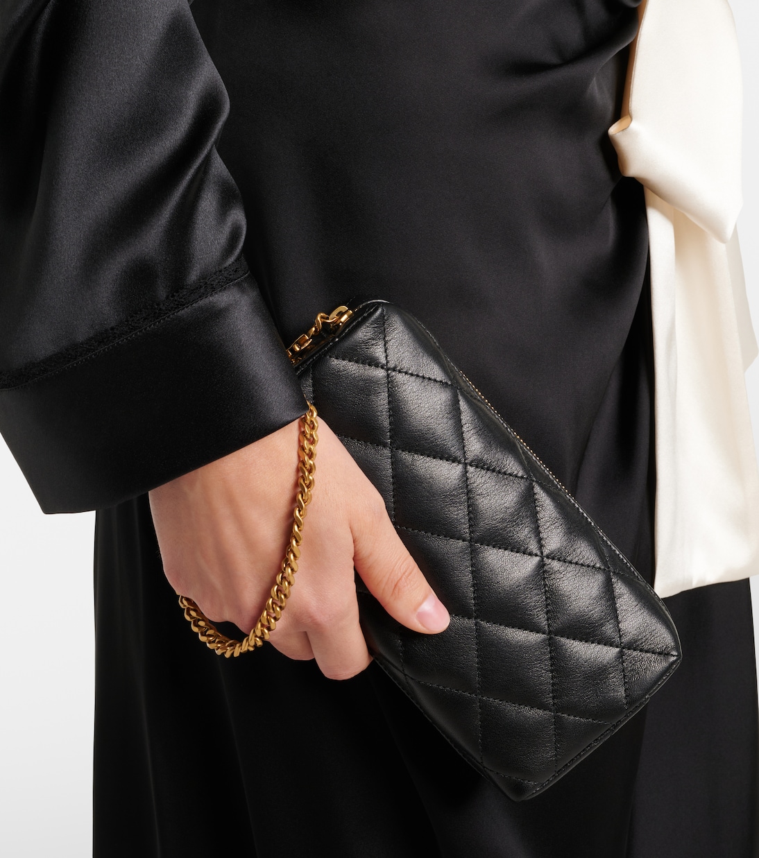 Cassandre quilted leather wallet on chain | Saint Laurent