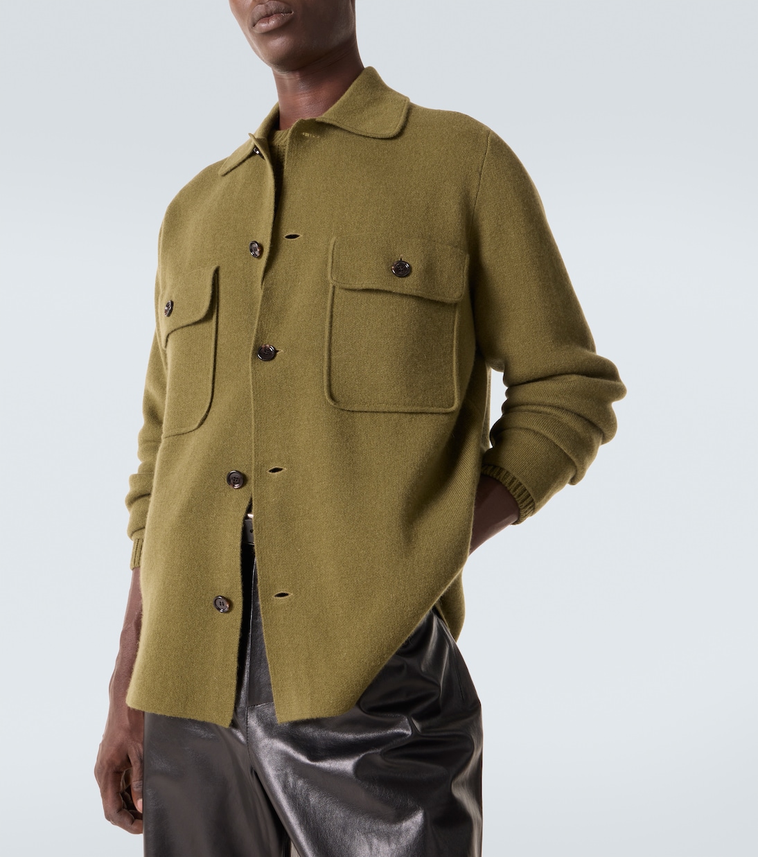 Hemdjacke aus Wolle und Kaschmir | Allude