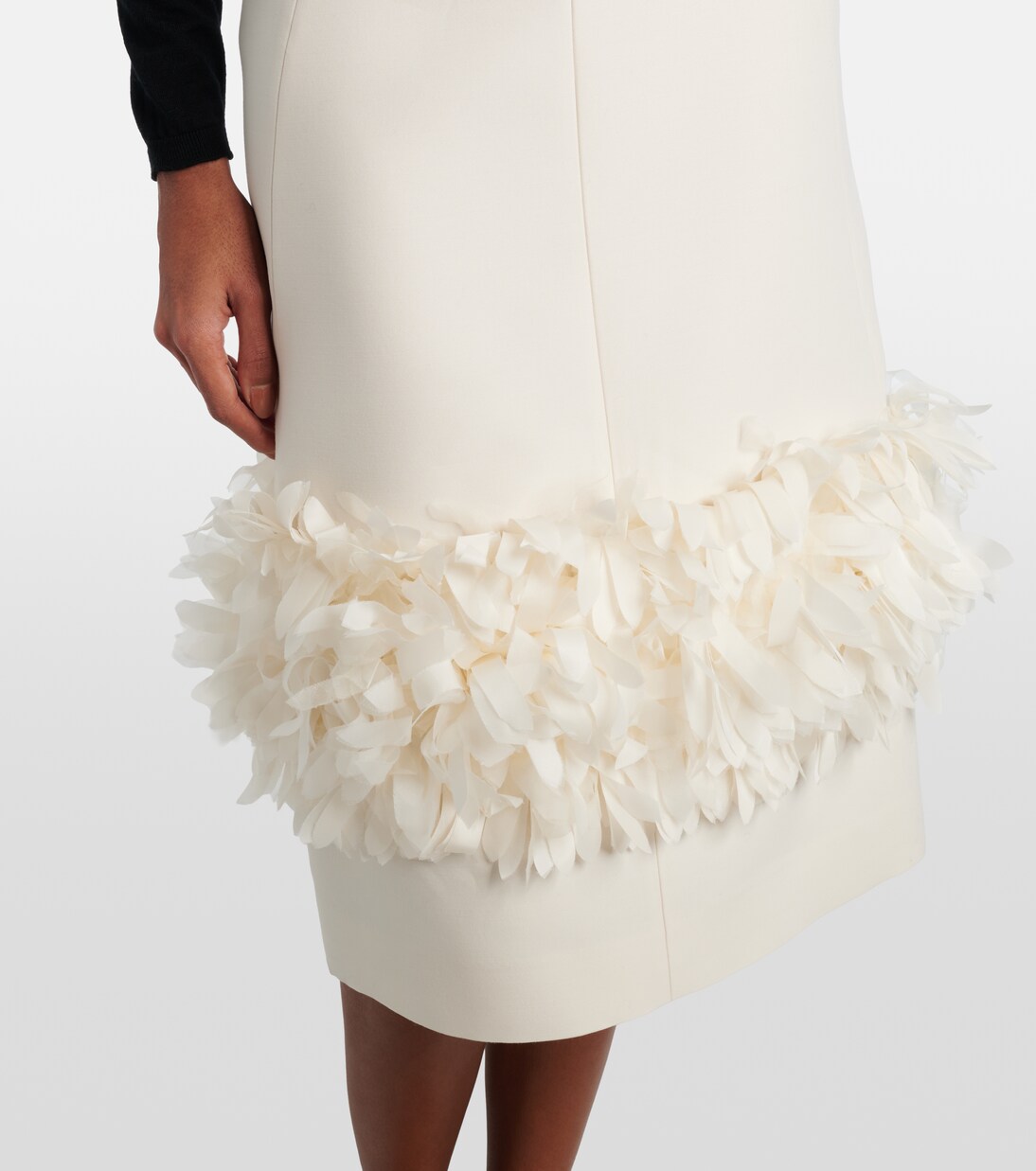 Midirock Petal aus Wolle und Seide | Toteme