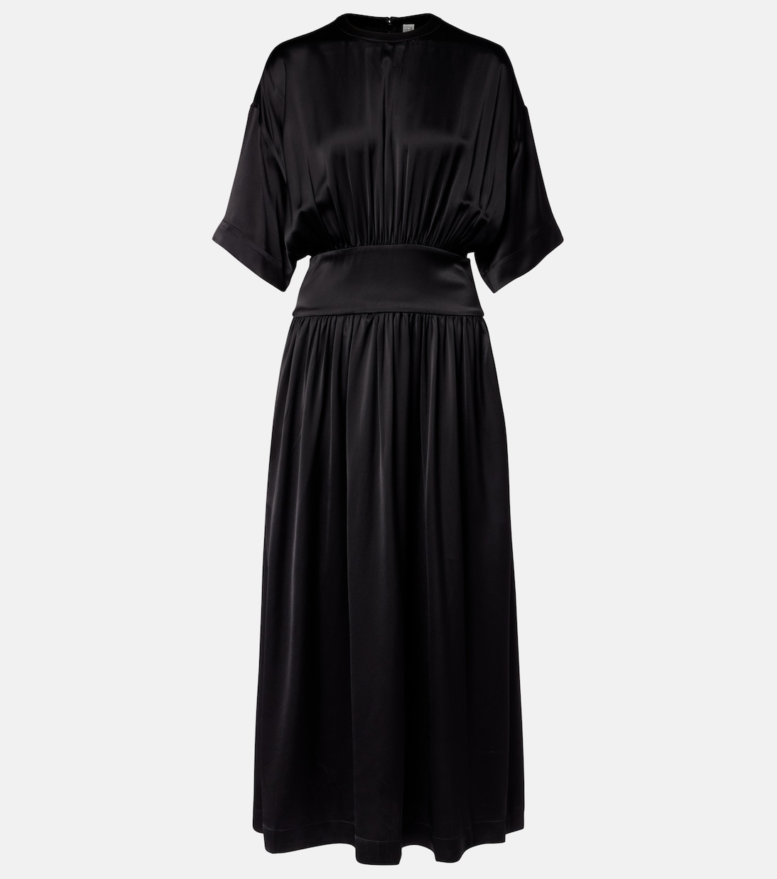 Silk and cotton satin T-shirt dress | Toteme