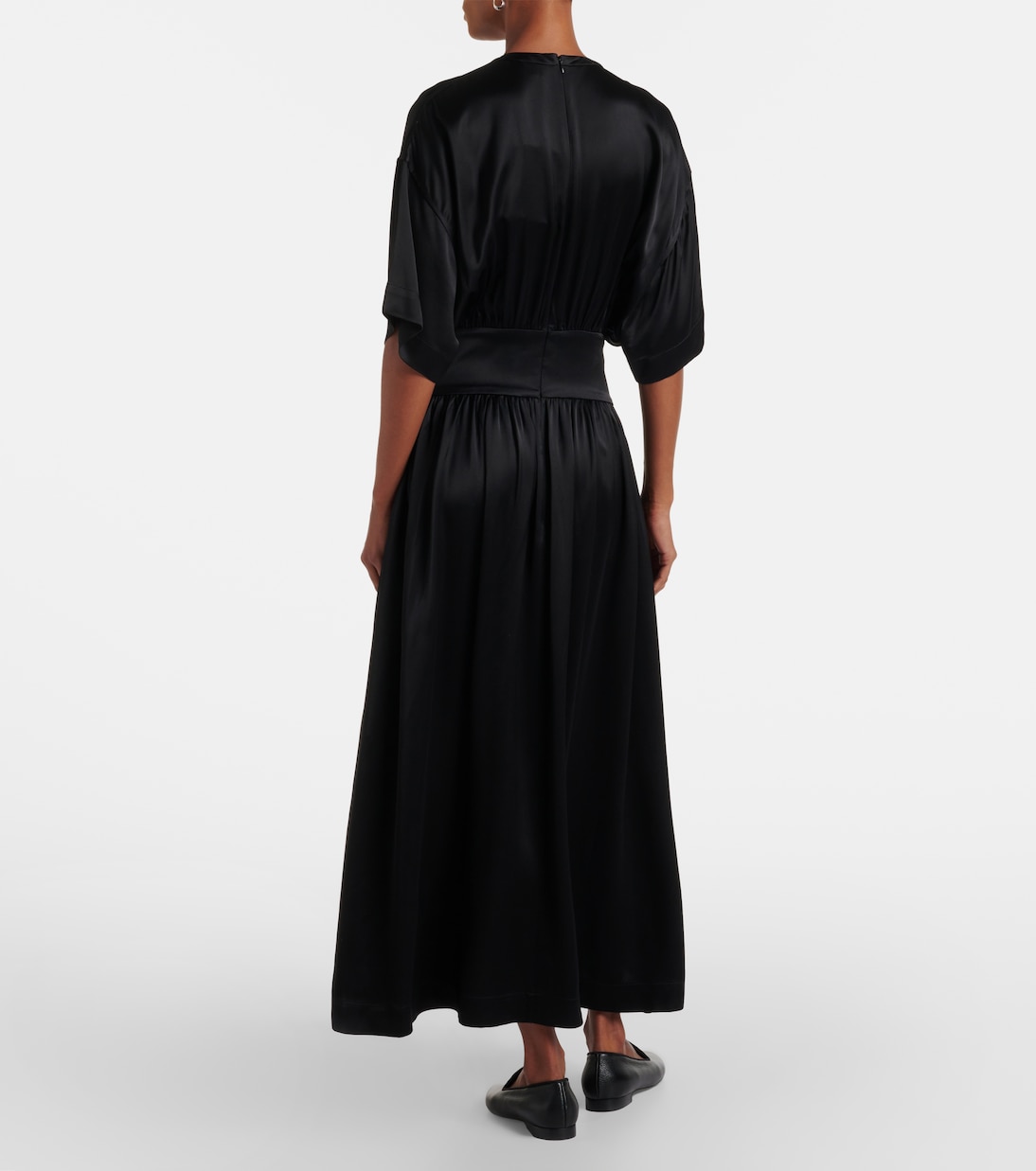 Silk and cotton satin T-shirt dress | Toteme