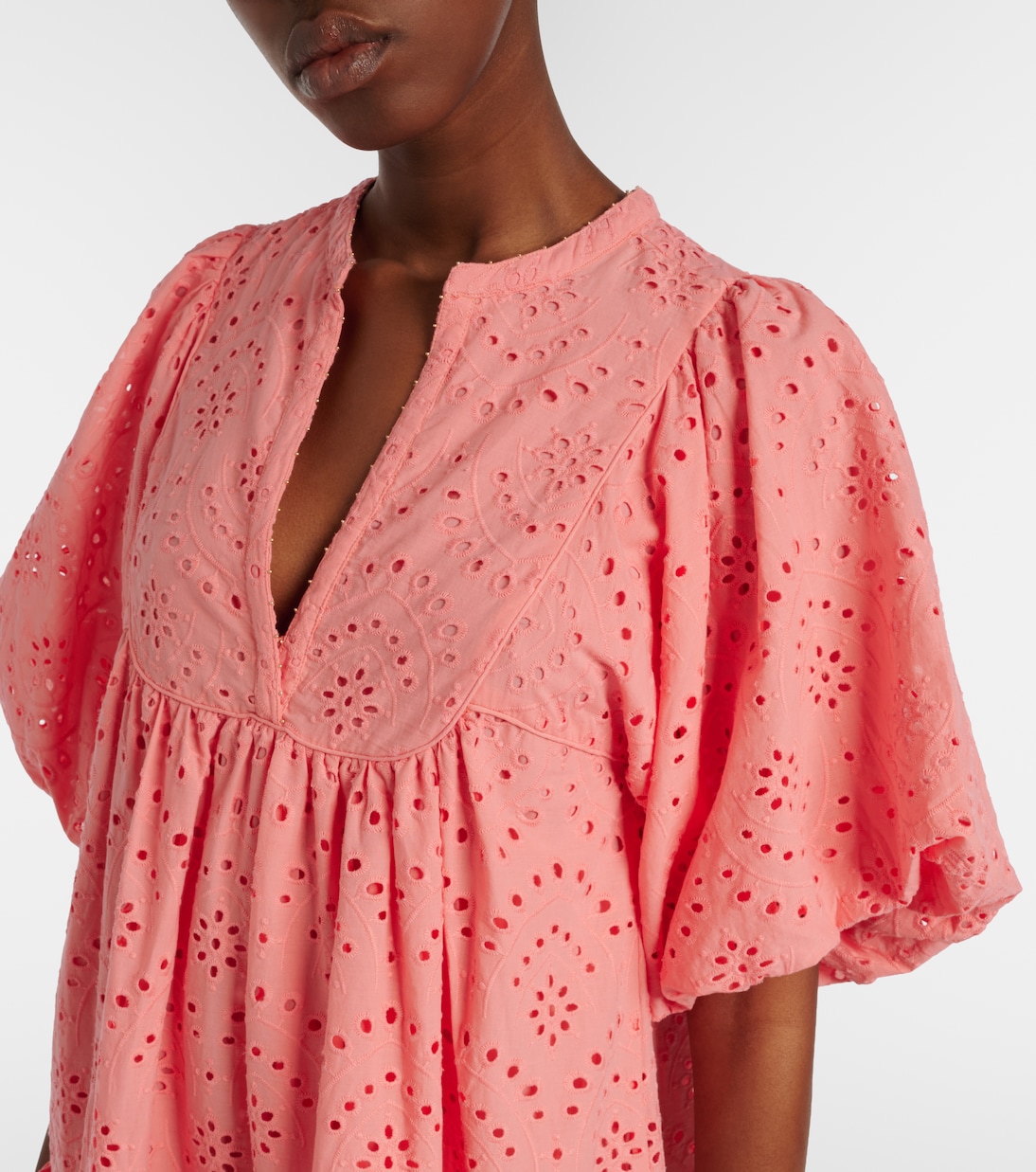 Cruz broderie anglaise cotton minidress | Poupette St Barth