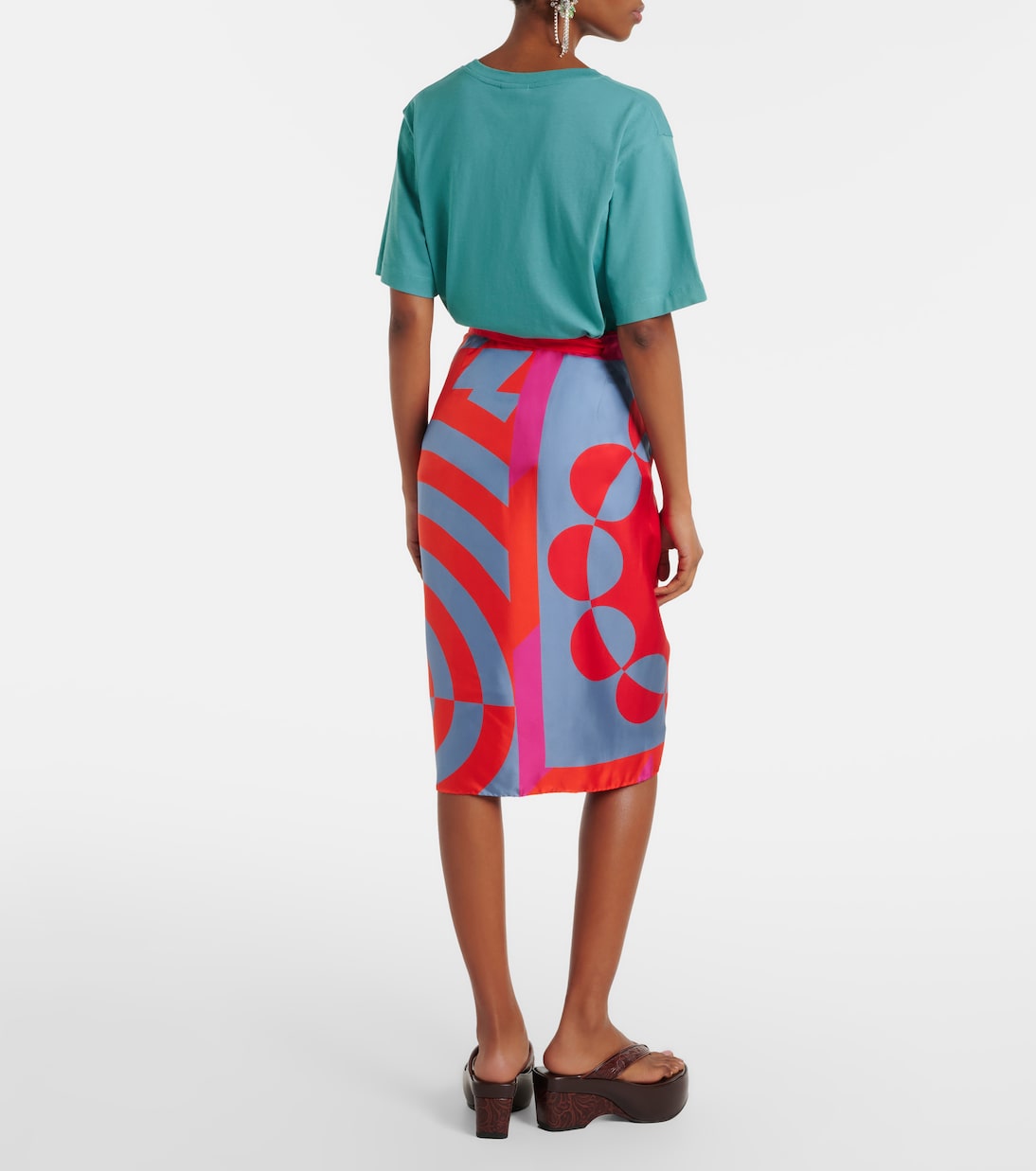 Bedruckter Wickelrock aus Seide | Dries Van Noten