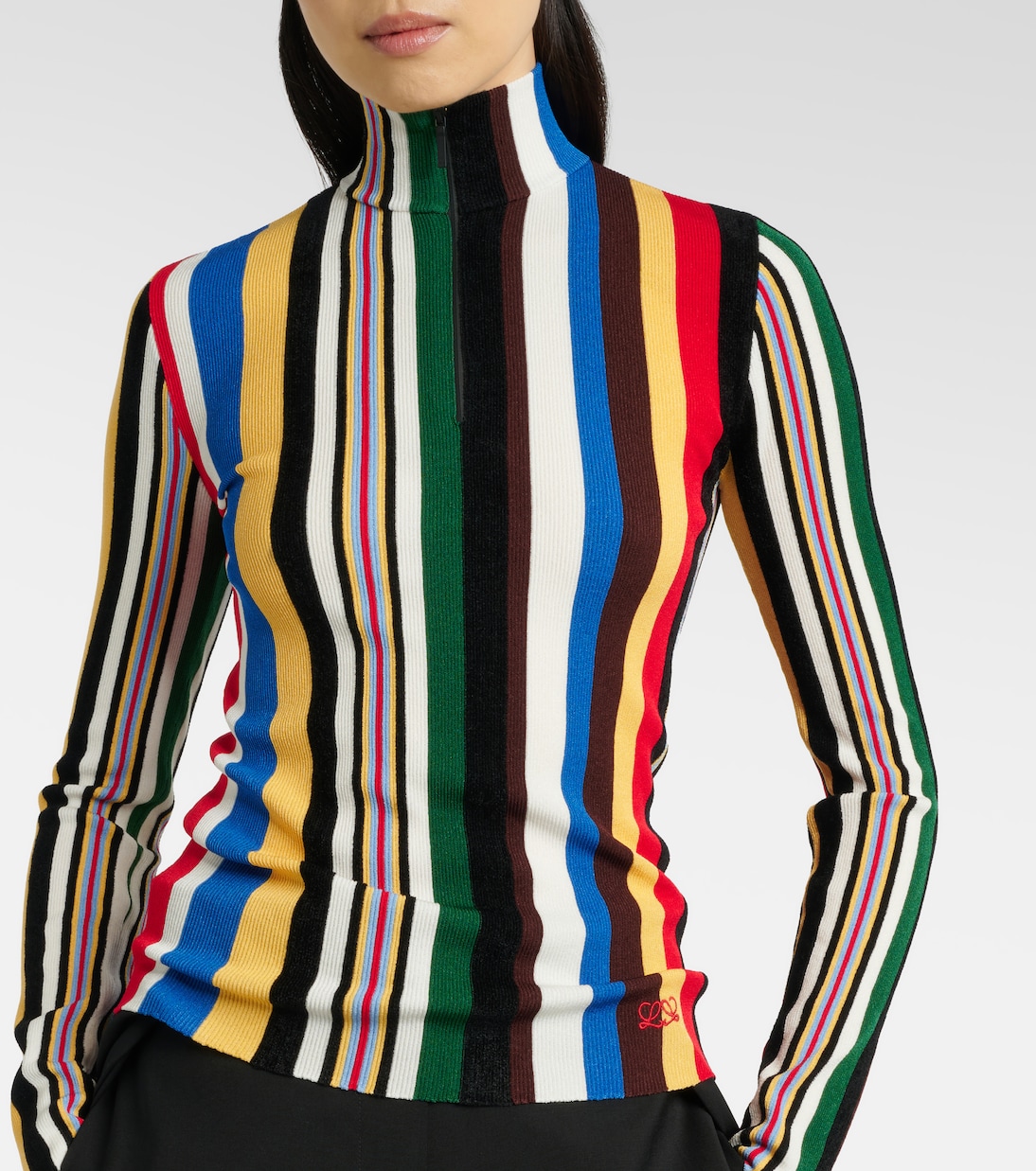 Striped half-zip sweater | Loewe