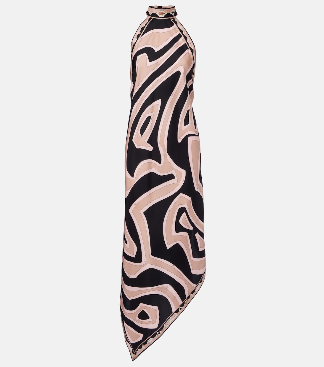 Labirinto halterneck silk twill midi dress | Pucci