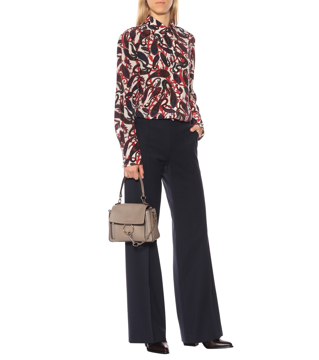 Mid-rise wide-leg wool-blend pants | Chloé
