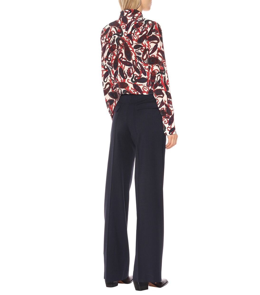 Mid-rise wide-leg wool-blend pants | Chloé