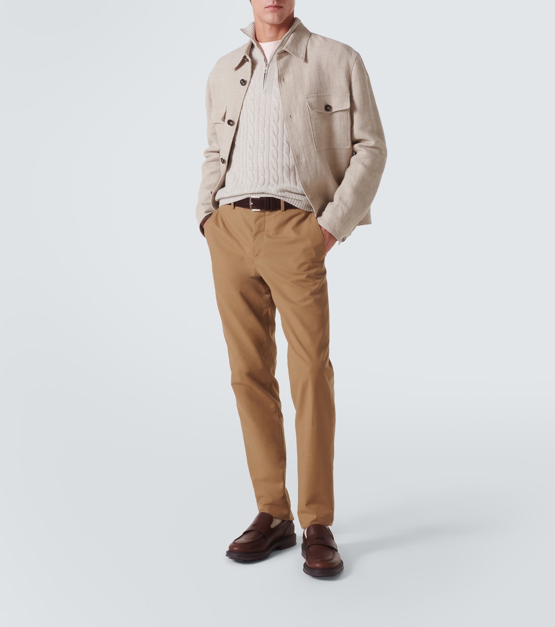 Pull Mezzocollo Treccia en cachemire | Loro Piana