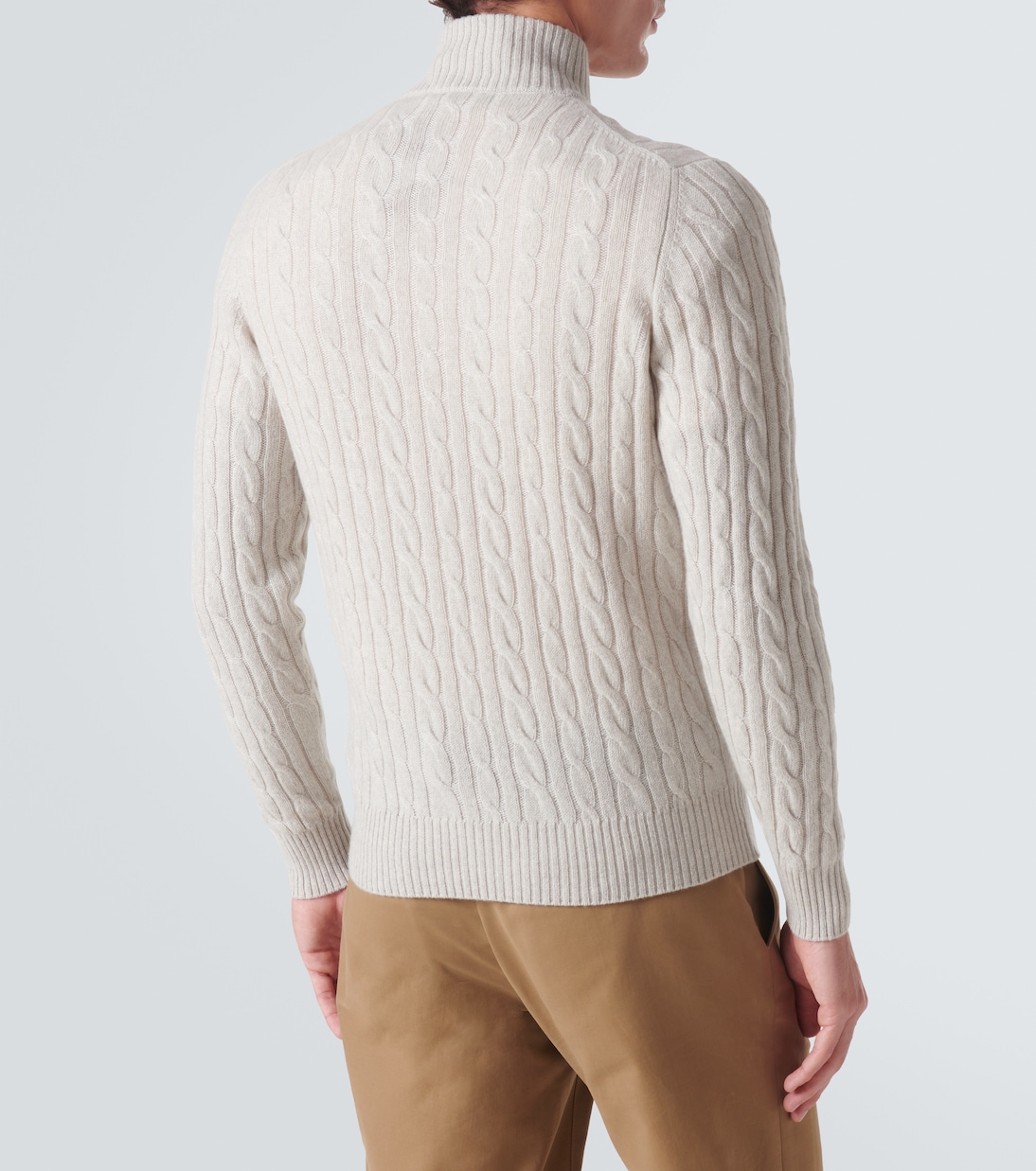 Pull Mezzocollo Treccia en cachemire | Loro Piana