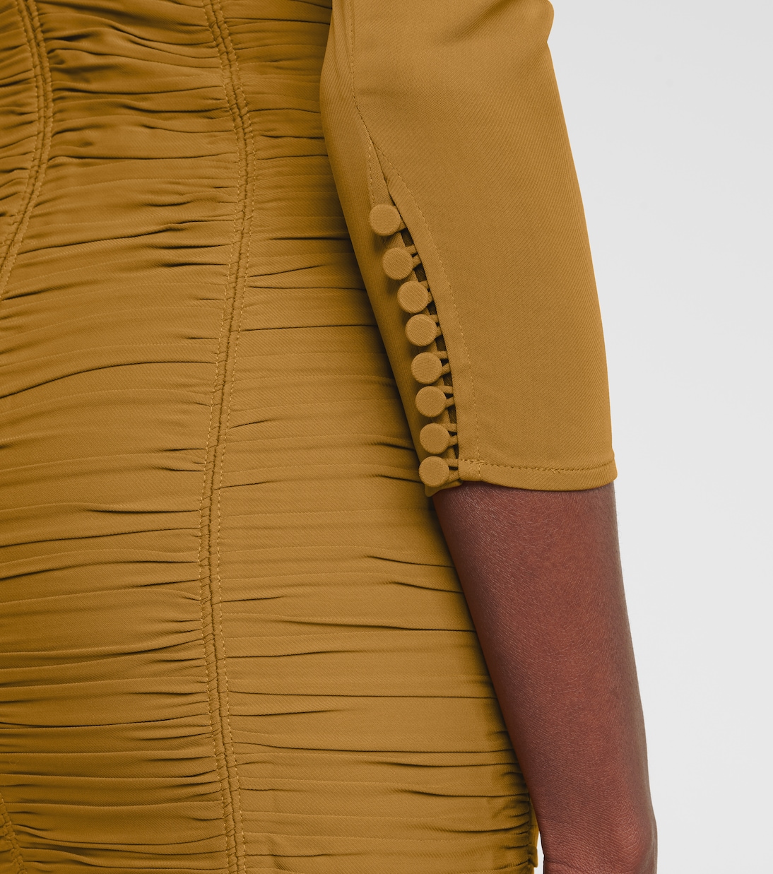 Off-shoulder ruched crêpe minidress | Self-Portrait