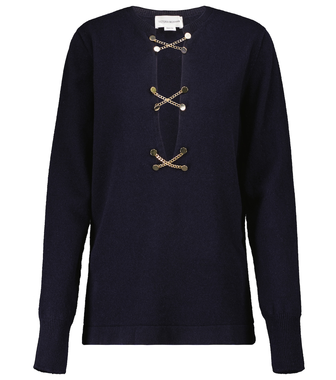 Jersey de lana adornado con cadenas | Victoria Beckham
