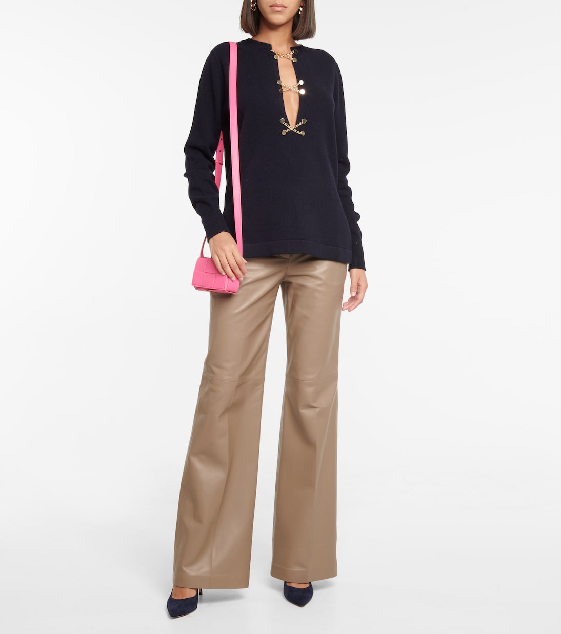 Jersey de lana adornado con cadenas | Victoria Beckham