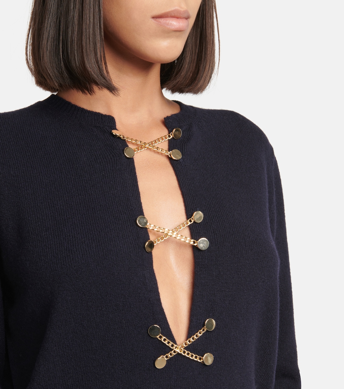Jersey de lana adornado con cadenas | Victoria Beckham