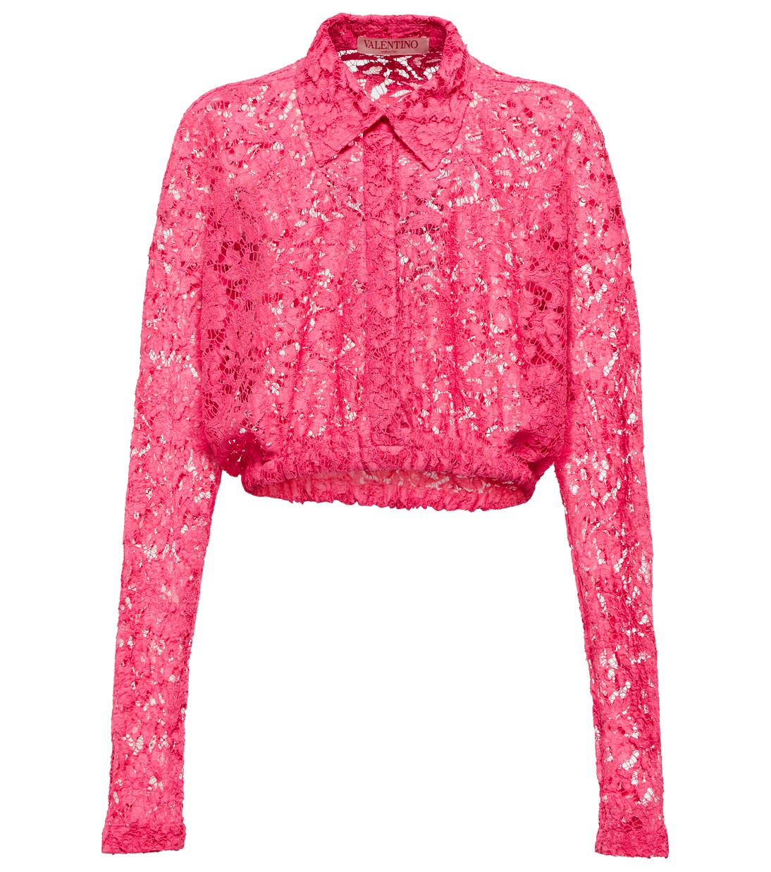 Blusa de encaje en mezcla de algodón | Valentino