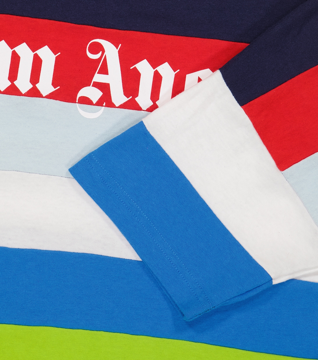 T-shirt in jersey di cotone a righe | Palm Angels Kids