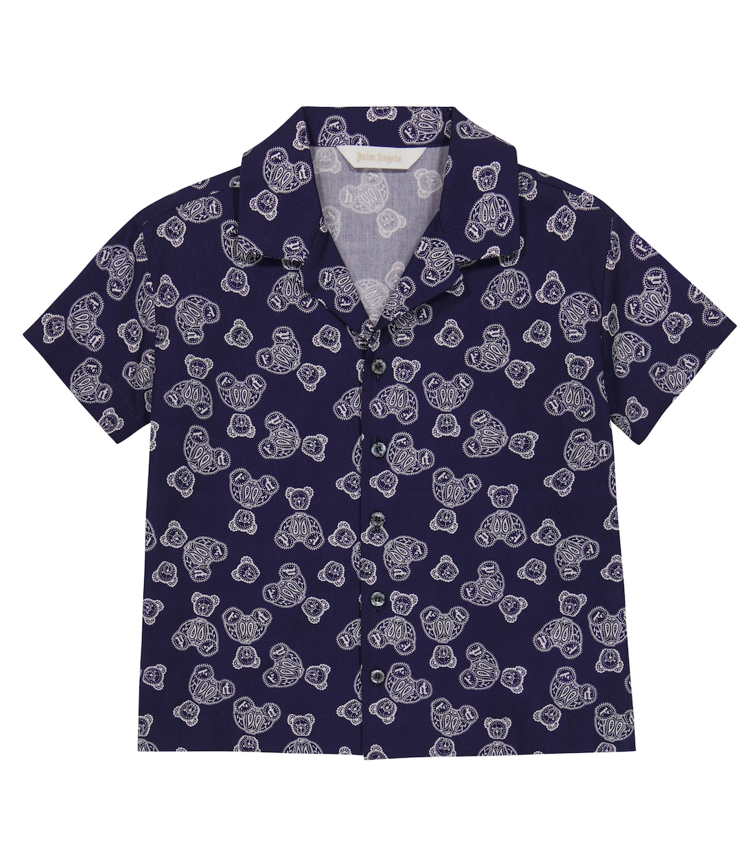 Camisa de algodón con oso de peluche | Palm Angels Kids