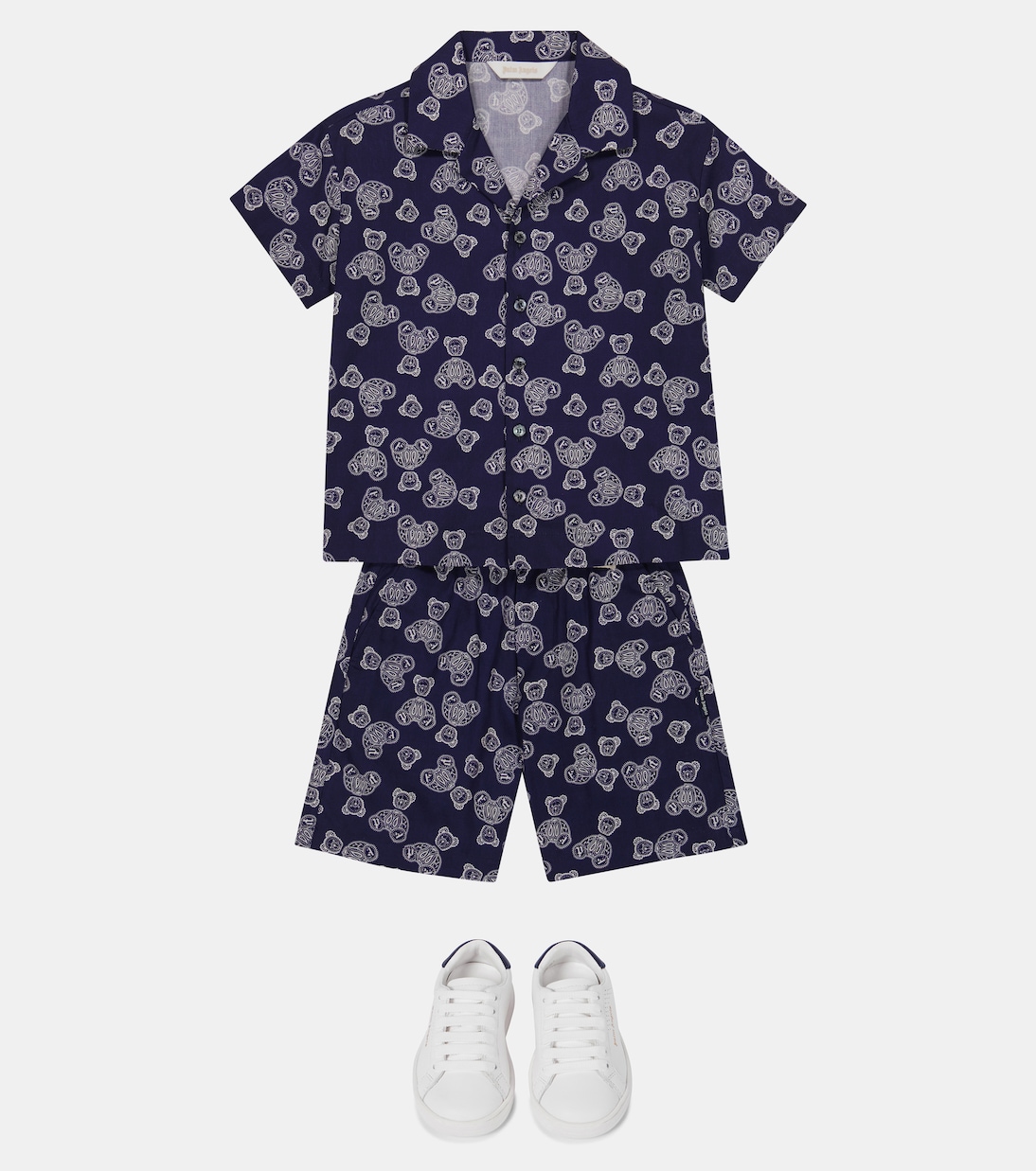 Camisa de algodón con oso de peluche | Palm Angels Kids