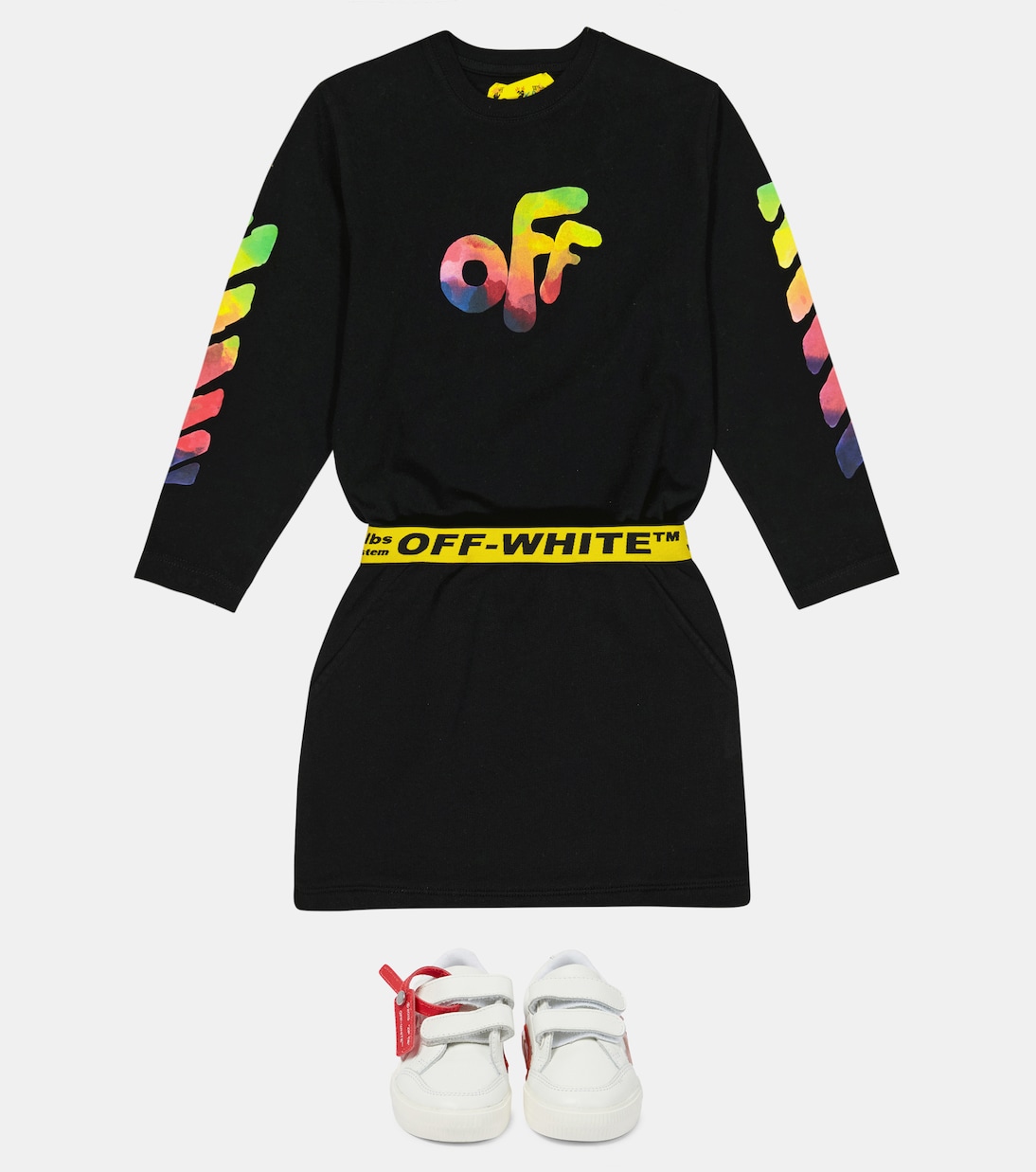 Jupe en coton à logo | Off-White Kids